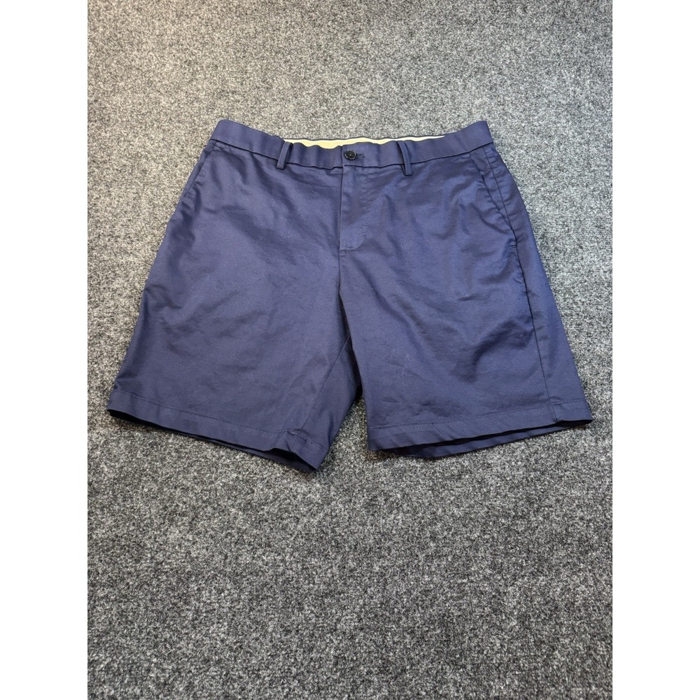 Banana Republic 9" Men's Flat Front Chino Shorts Size 33 Navy Blue